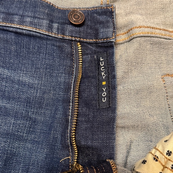 Lucky Brand size 40X34 40 410 athletic slim Men's Dark Blue Straight Jeans - Picture 7 of 12